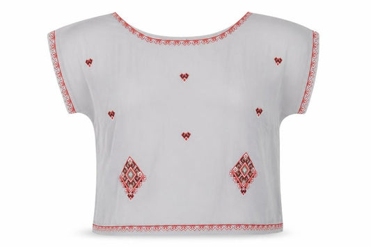 Next Women's White Geometric Blouse UK Size 10 Boat Neck