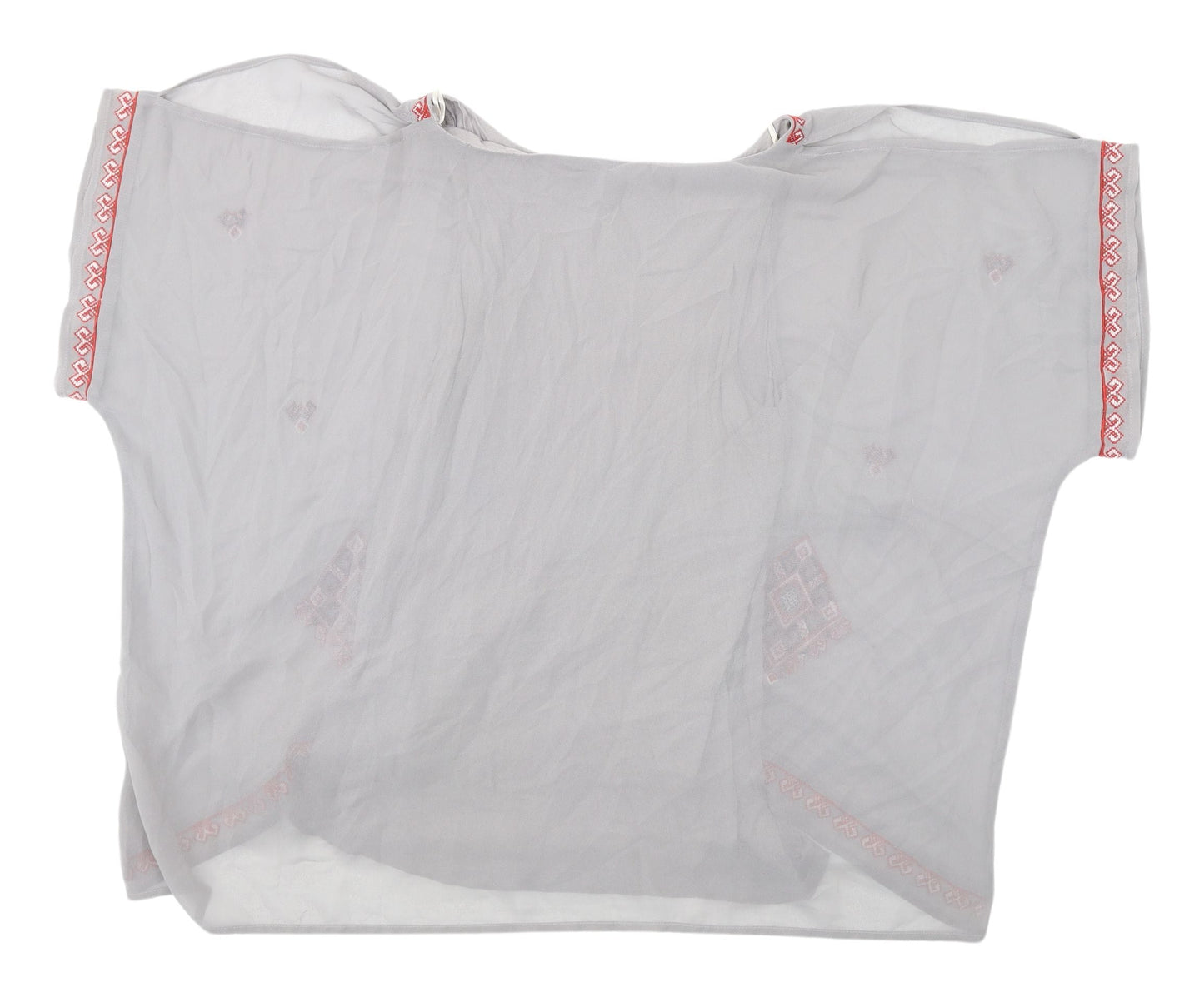 Next Women's White Geometric Blouse UK Size 10 Boat Neck
