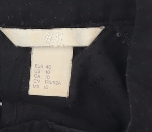 H&M Women's Black Long Sleeve Blouse Size 12