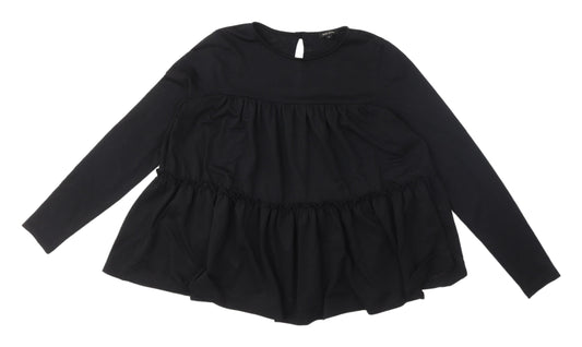 River Island Black Blouse, Women's UK 8, Long Sleeve Casual