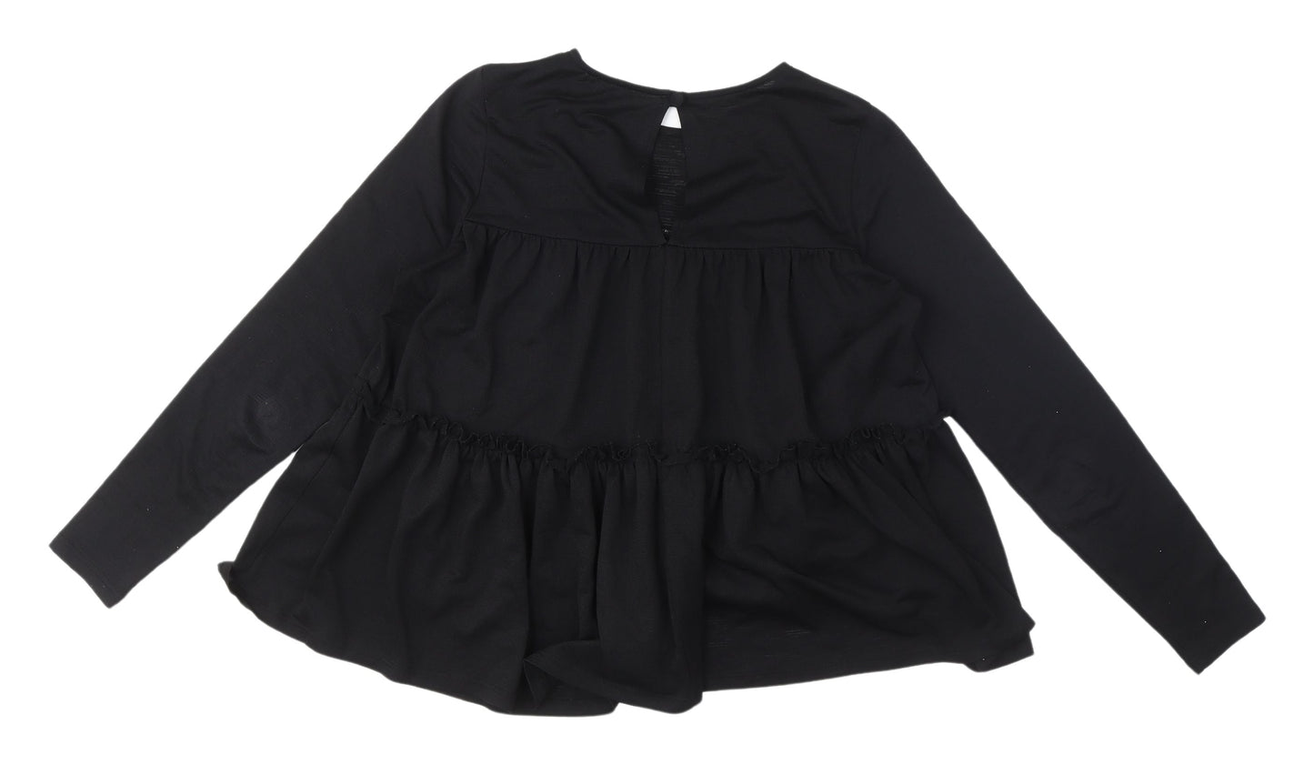 River Island Black Blouse, Women's UK 8, Long Sleeve Casual