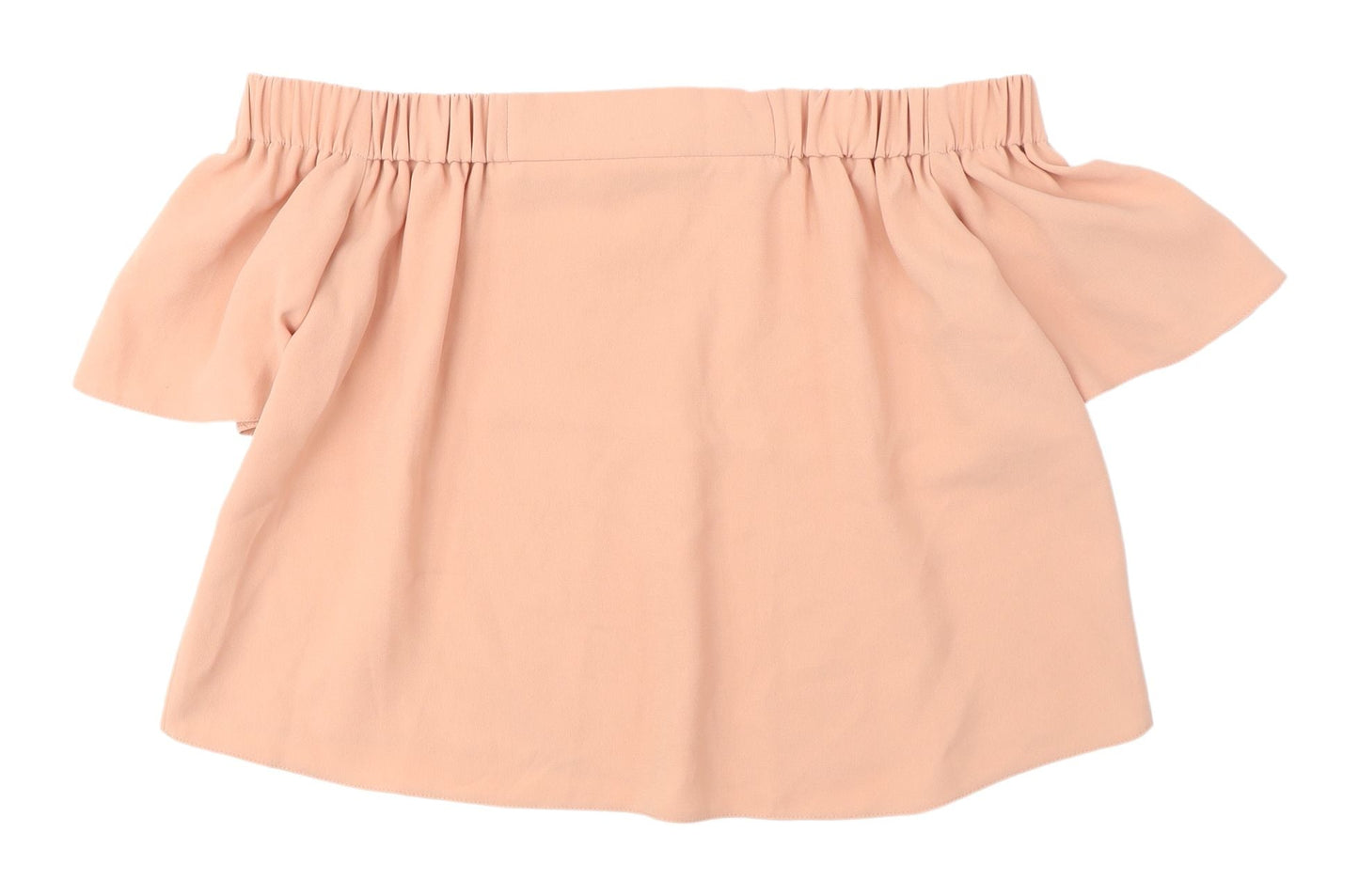 Topshop Women's Beige Off-Shoulder Blouse Size 10