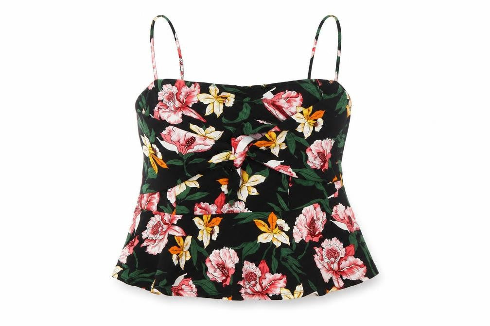 Charlotte Russe Women's Plus Multicoloured Floral Tank