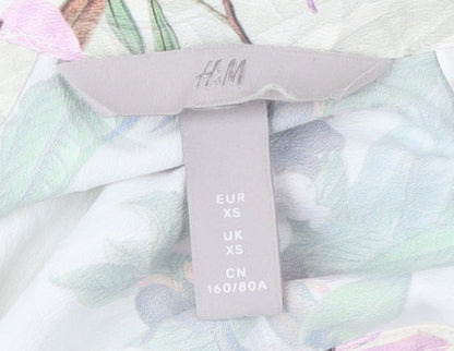 H&M Women's XS Multicoloured Floral Blouse