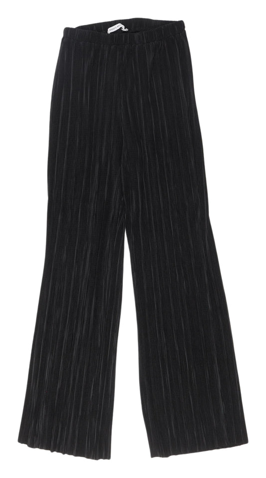 Bisou's Project Women's Black Wide-Leg Trousers S