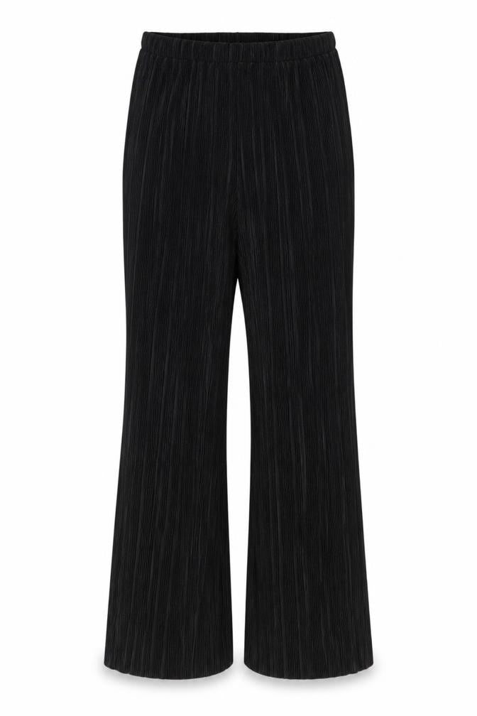 Bisou's Project Women's Black Wide-Leg Trousers S