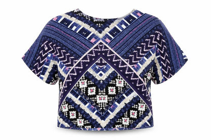 Warehouse Women's Geometric Blouse Size 12 Multicoloured