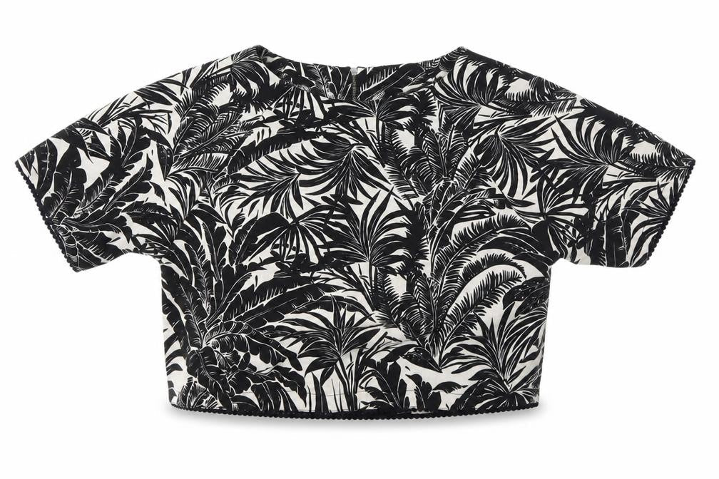 Topshop Women's Black Cropped Blouse Size 8