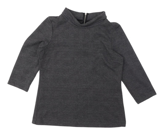 Next Women's Grey Mock Neck Blouse Size 14