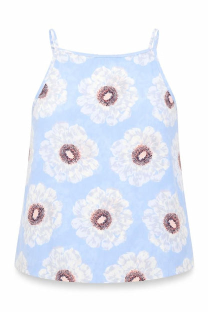 Warehouse Women's Blue Floral Camisole Tank Top 12