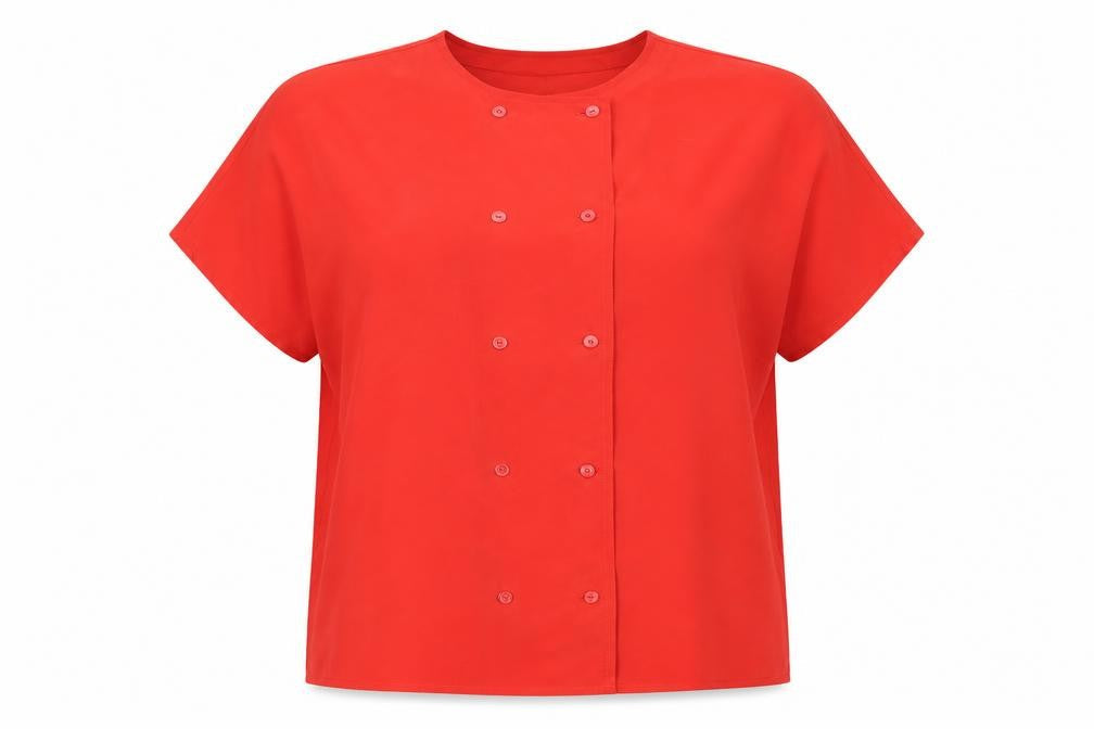 Jobis Women's Red Blouse, Size 14, Casual Basic