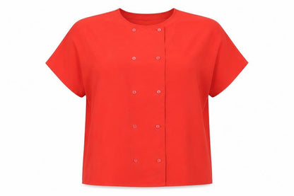 Jobis Women's Red Blouse, Size 14, Casual Basic