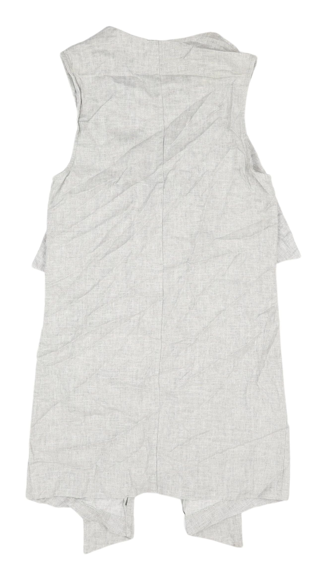 New Look Women's Grey Waistcoat Size 6 Linen Blend