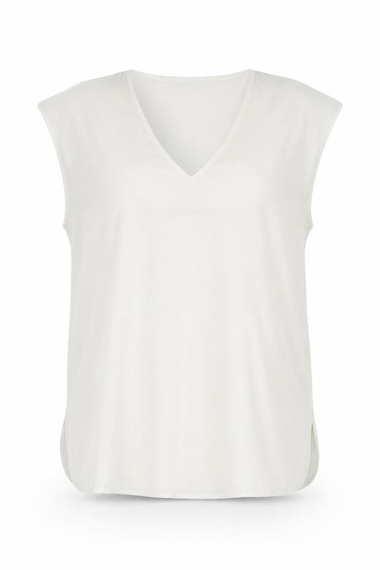 Next Women's Ivory Blouse V-Neck Size 8 Sleeveless