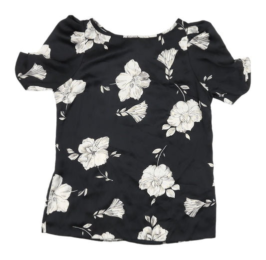 Dorothy Perkins Women's Black Floral Blouse, Size 10
