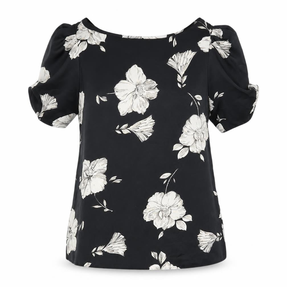 Dorothy Perkins Women's Black Floral Blouse, Size 10