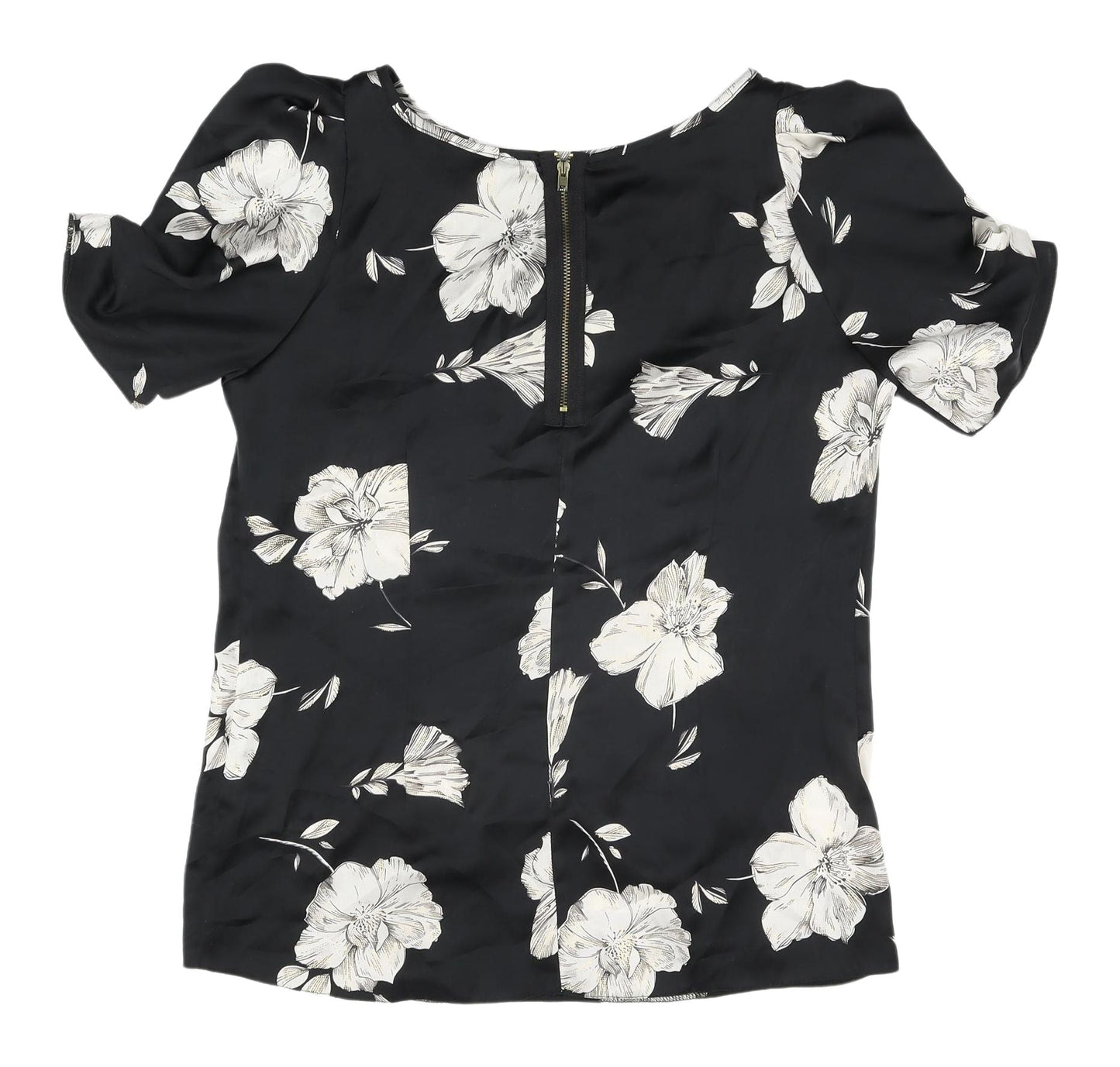 Dorothy Perkins Women's Black Floral Blouse, Size 10