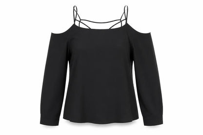 Silvian Heach Women's Black Off Shoulder Blouse M