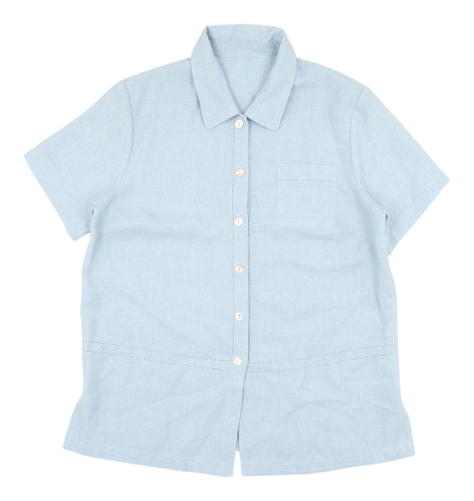 Direction Future Fashion Blue Button-Up Shirt Size 16