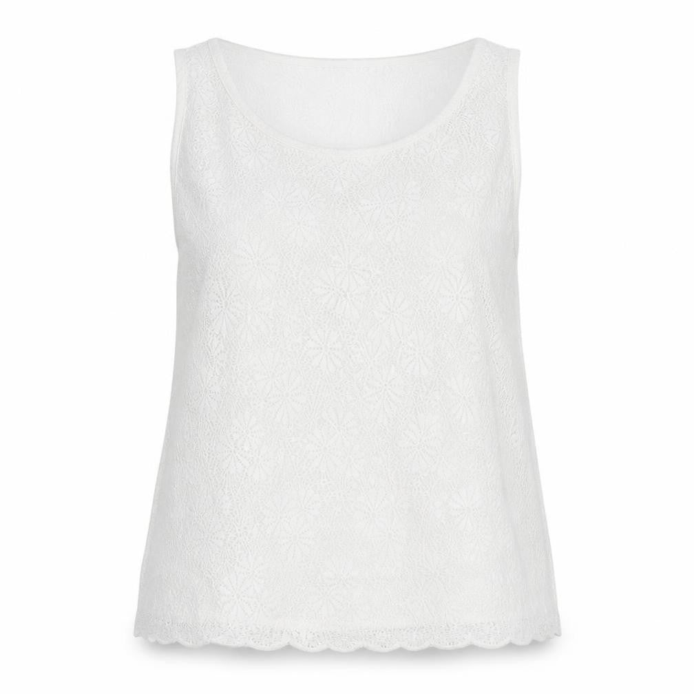 Topshop Women's White Lace Tank Camisole Size 8