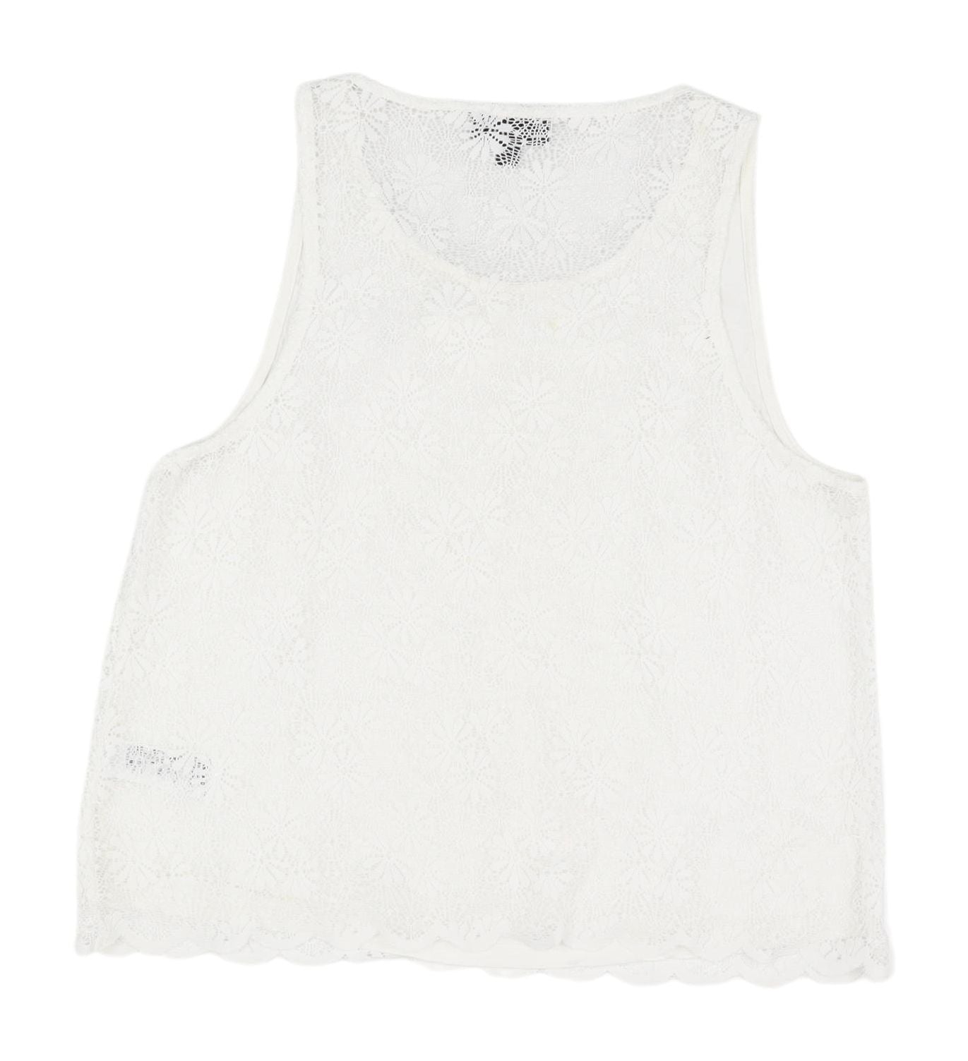Topshop Women's White Lace Tank Camisole Size 8
