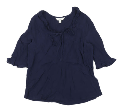 Marks & Spencer Women's Blue Blouse Size 8