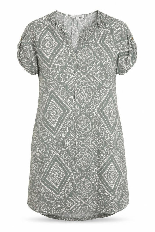 Apricot Women's Grey Geometric Shift Dress Size 12
