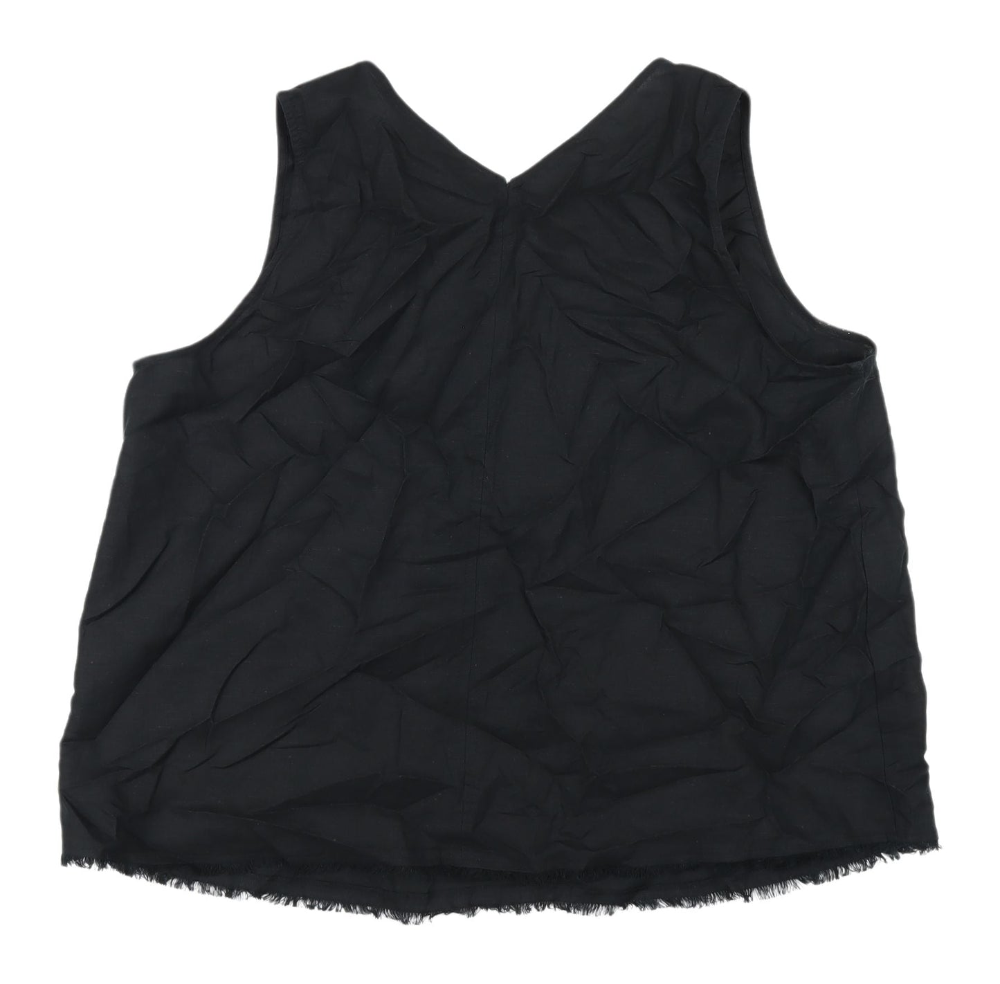 Marks and Spencer Black Women's Size 18 V-Neck Tank