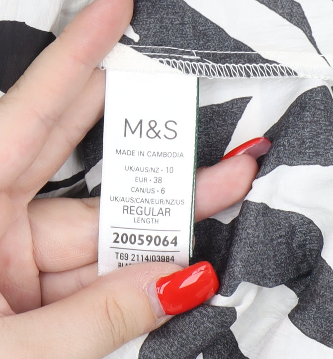 Marks and Spencer Women’s Zebra Print Shift Dress - Size 10