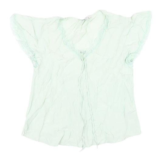 Marks and Spencer Women's Green Blouse, Size 8