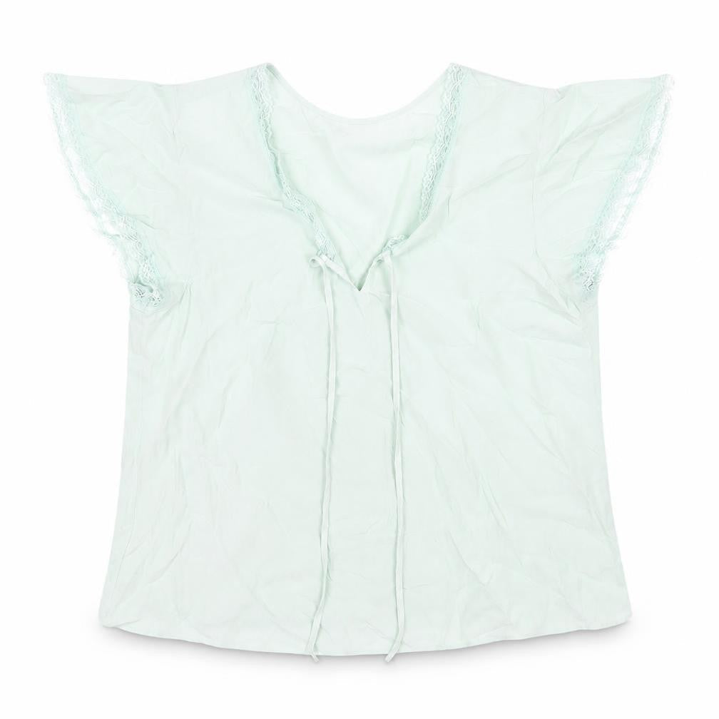 Marks & Spencer Women's Green Flutter Sleeve Blouse Size 12