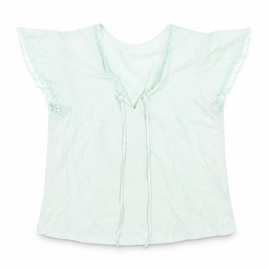 Marks and Spencer Women's Green Flutter Sleeve Blouse Size 12