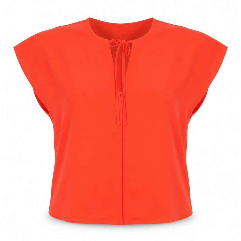 Marks & Spencer Orange Cap Sleeve Blouse Size 12