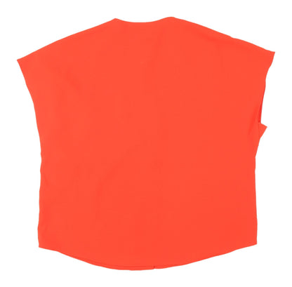 Back view of Marks & Spencer Orange Cap Sleeve Blouse, size 12