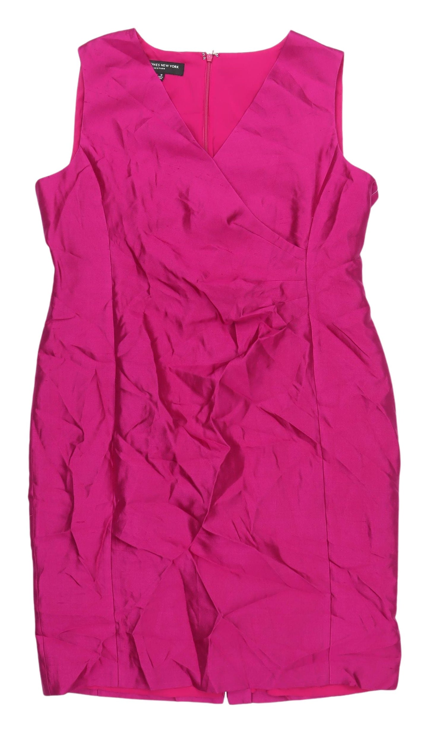 Jones New York Pink Silk Sheath Dress Size 18