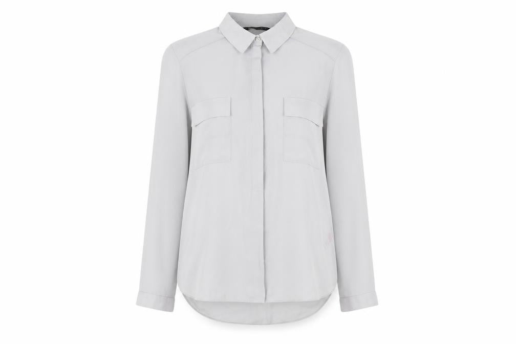 Dorothy Perkins Women's White Button-Up Shirt UK 6