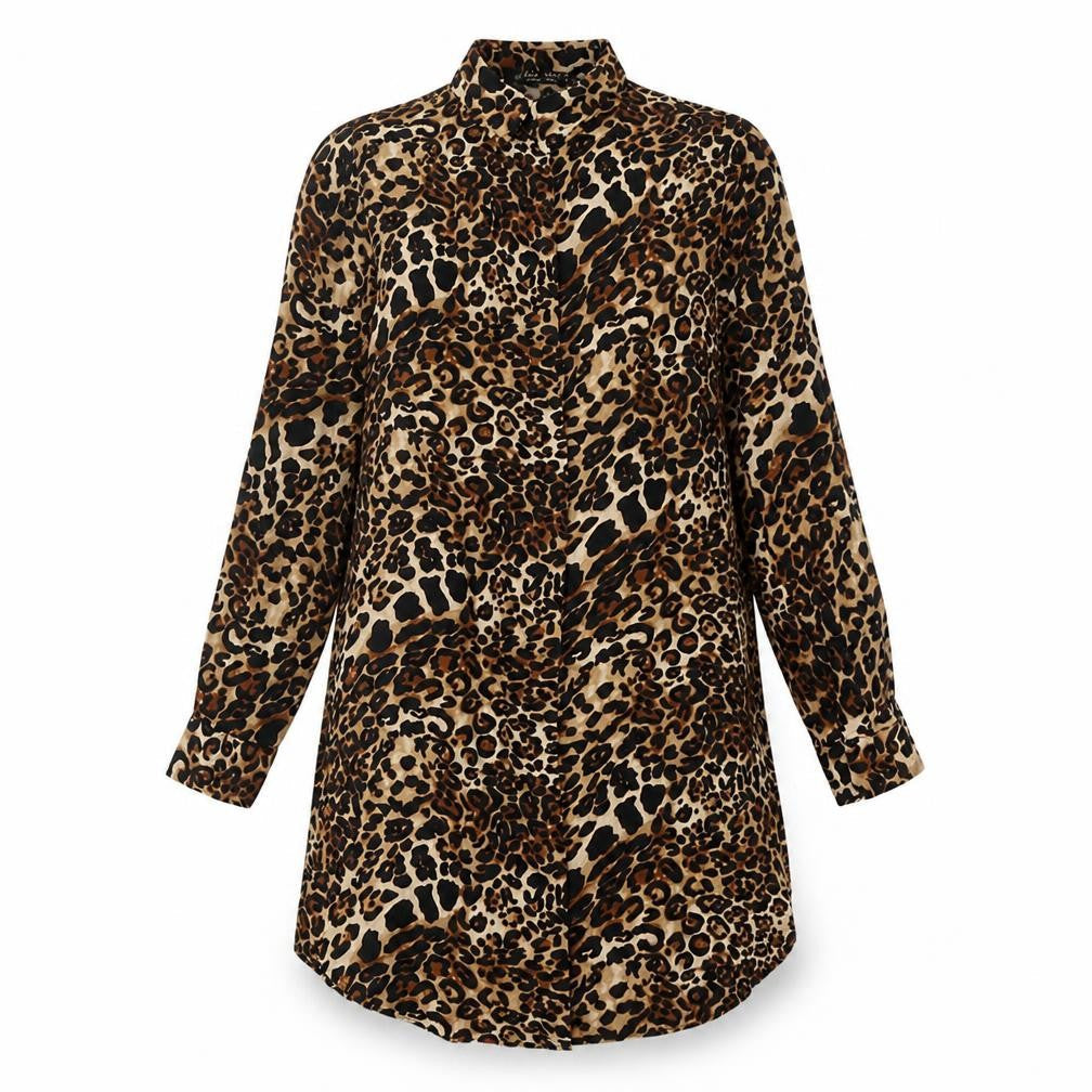 Polo Login Women's Leopard Print Shirt Dress