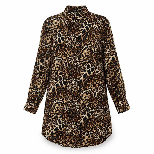 Polo Login Women's Leopard Print Shirt Dress