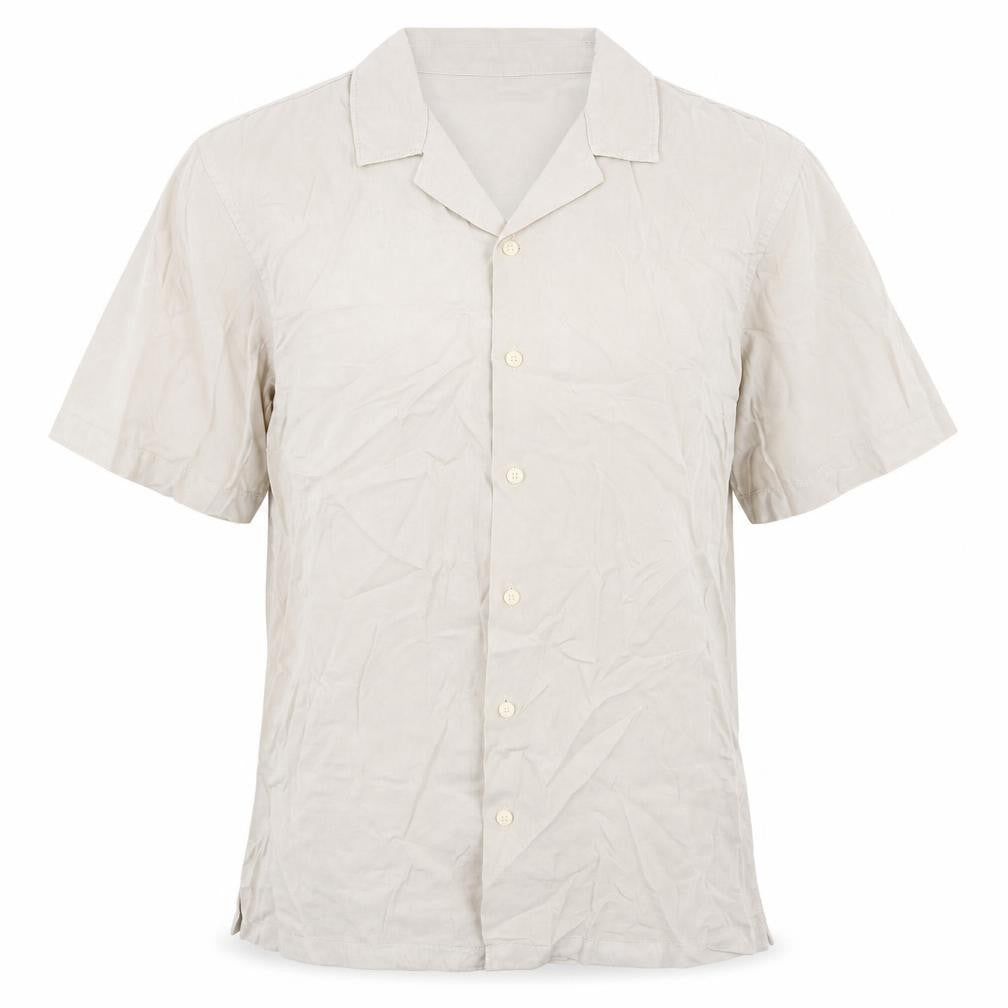 Autograph Beige Button-Up Shirt M Unisex Comfortable
