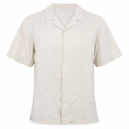 Autograph Womens Beige Button-Up Shirt M Comfortable