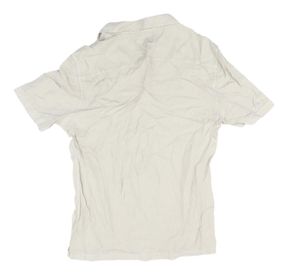 Autograph Womens Beige Button-Up Shirt M Comfortable