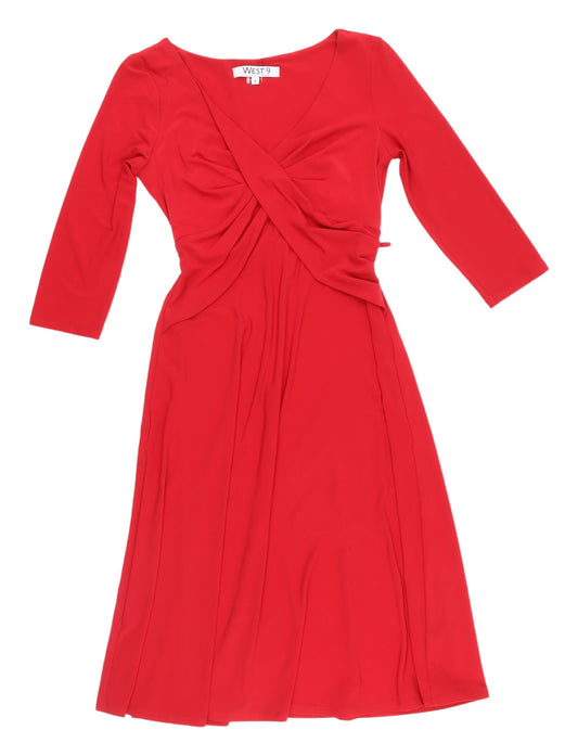 West 9 London Red Wrap Dress Size 8, Party Vibe