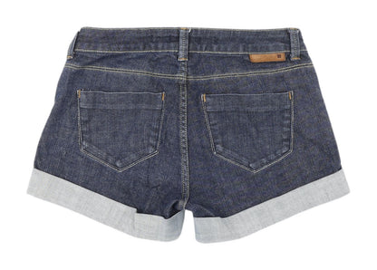 Back view of Moto Women's Blue Denim Shorts, size 10