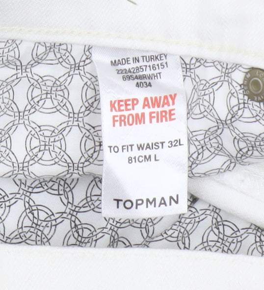 Topman Men's White Skinny Jeans Size L