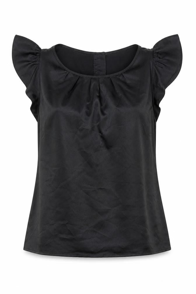 Coast Women's Black Blouse Size 14 Formal Puff Sleeve