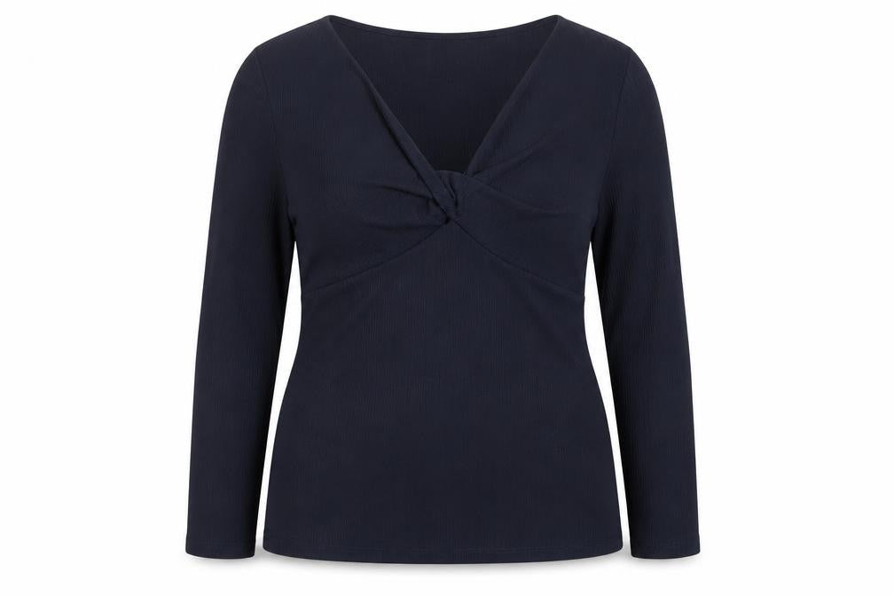 Marks & Spencer Women's Black V-Neck Long Sleeve Blouse