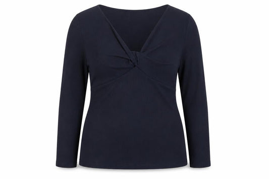 Marks and Spencer Women's Black V-Neck Long Sleeve Blouse