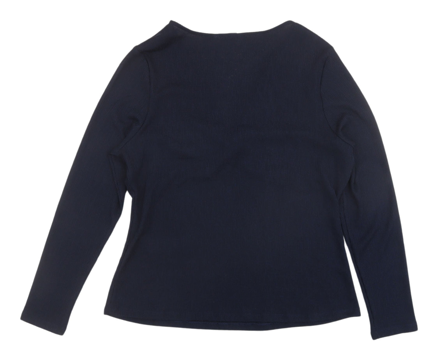 Marks and Spencer Women's Black V-Neck Long Sleeve Blouse