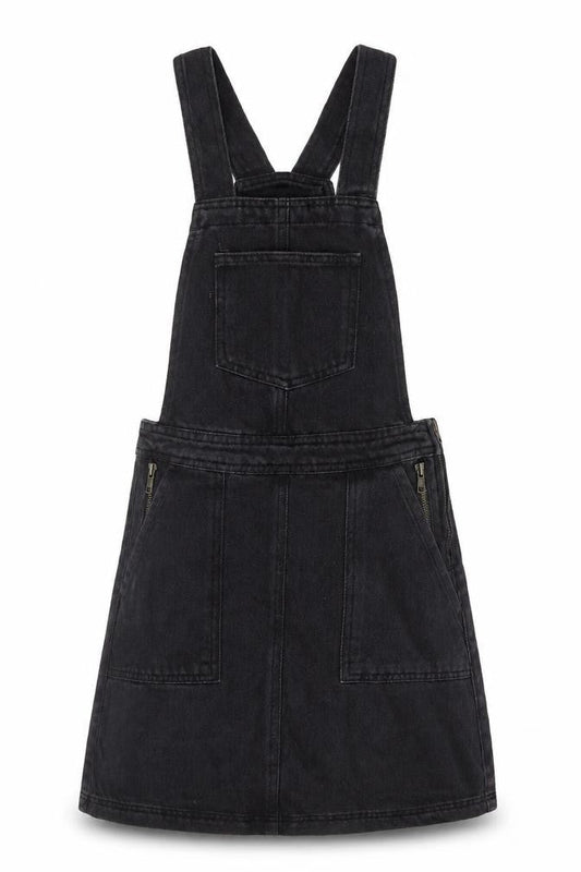 Denim Co. Women's Black Denim Pinafore Dress Size 4