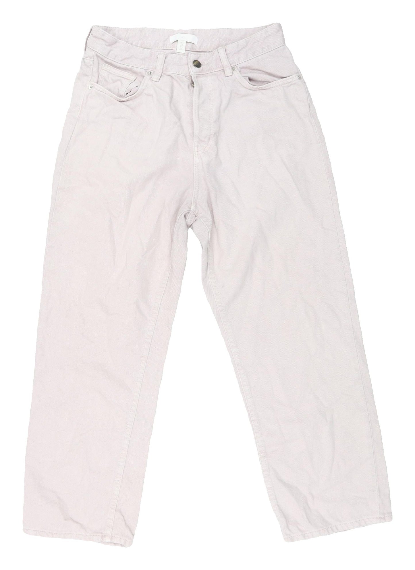 H&M Women's White Straight Jeans UK 10